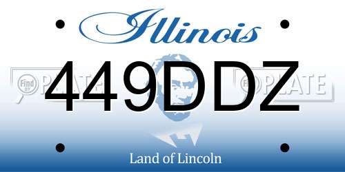 449DDZ Illinois License Plate