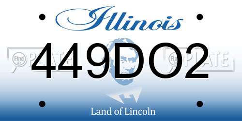 449DO2 Illinois License Plate