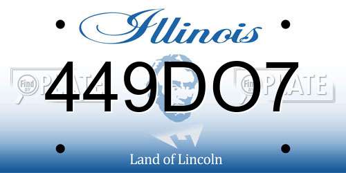 449DO7 Illinois License Plate