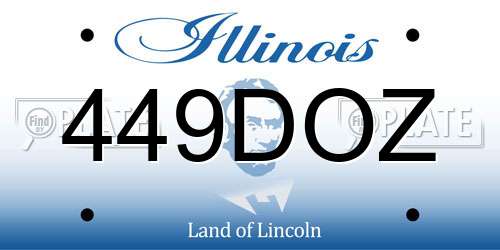 449DOZ Illinois License Plate