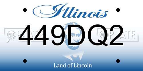 449DQ2 Illinois License Plate