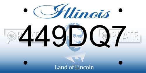 449DQ7 Illinois License Plate