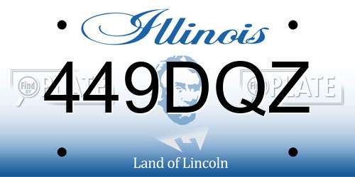 449DQZ Illinois License Plate