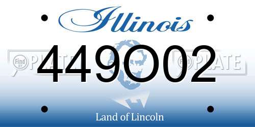 449O02 Illinois License Plate