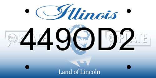 449OD2 Illinois License Plate