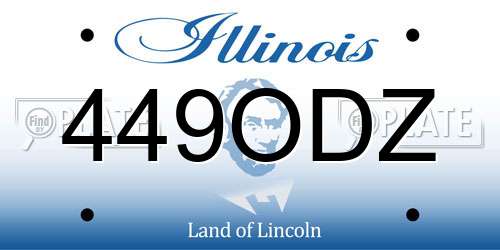 449ODZ Illinois License Plate