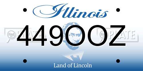 449OOZ Illinois License Plate