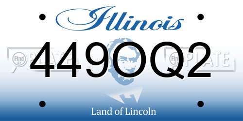 449OQ2 Illinois License Plate