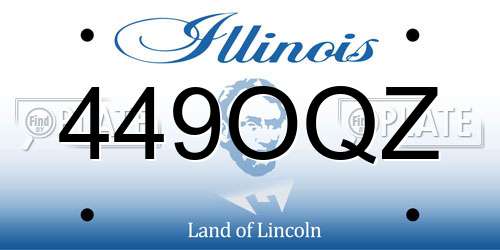 449OQZ Illinois License Plate