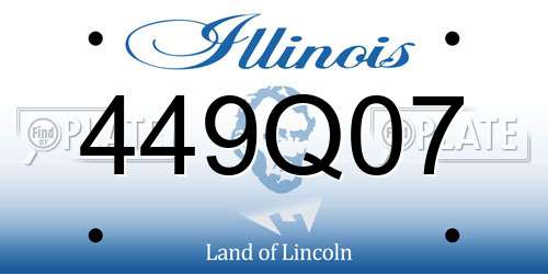 449Q07 Illinois License Plate