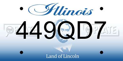 449QD7 Illinois License Plate