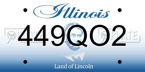 449QO2 Illinois License Plate