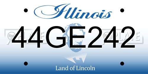 44GE242 Illinois License Plate