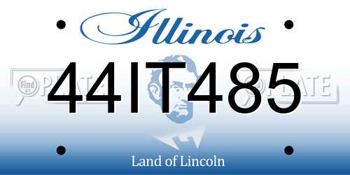 44IT485 Illinois License Plate