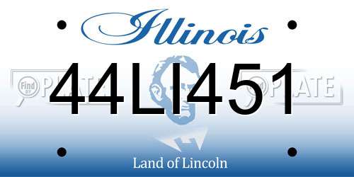 44LI451 Illinois License Plate