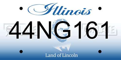 44NG161 Illinois License Plate