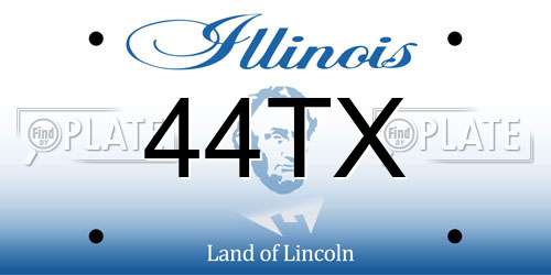 44TX Illinois License Plate