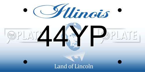 44YP Illinois License Plate