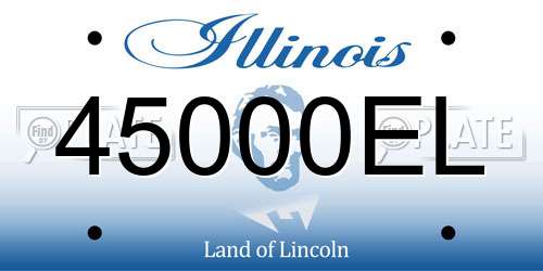 45000EL Illinois License Plate