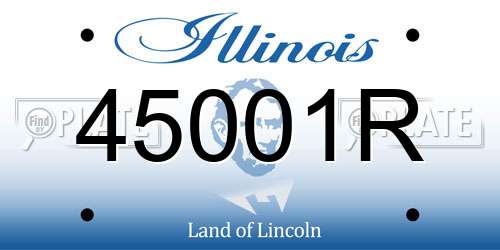 45001R Illinois License Plate