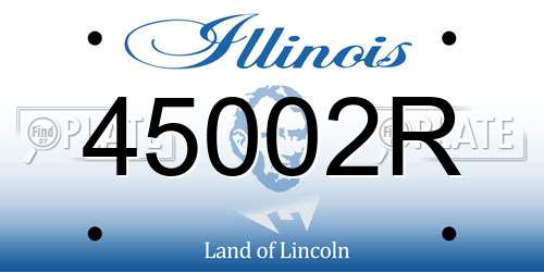 45002R Illinois License Plate