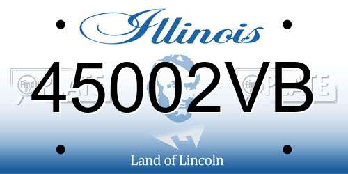 45002VB Illinois License Plate