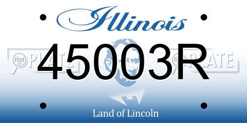 45003R Illinois License Plate