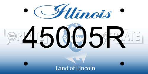 45005R Illinois License Plate