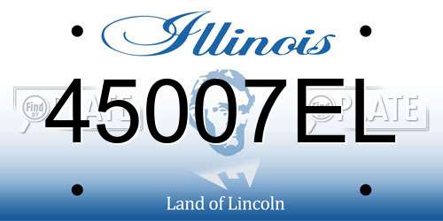 45007EL Illinois License Plate