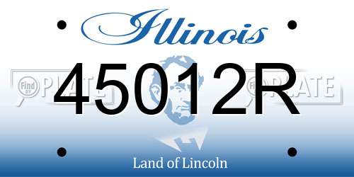 45012R Illinois License Plate