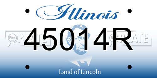 45014R Illinois License Plate