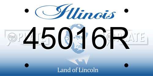 45016R Illinois License Plate