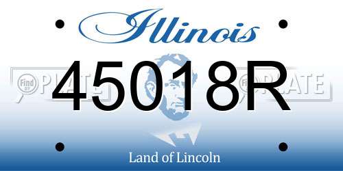 45018R Illinois License Plate