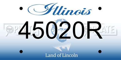 45020R Illinois License Plate