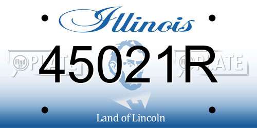 45021R Illinois License Plate