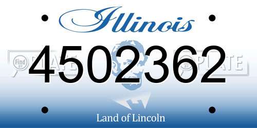 4502362 Illinois License Plate