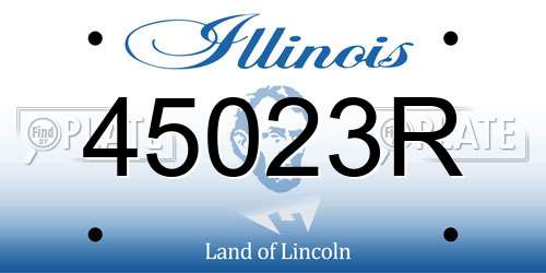 45023R Illinois License Plate