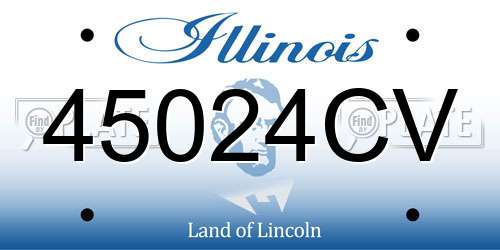 45024CV Illinois License Plate