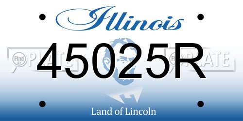 45025R Illinois License Plate