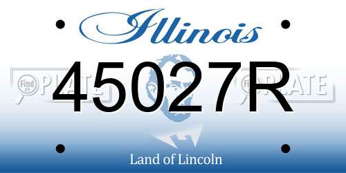 45027R Illinois License Plate