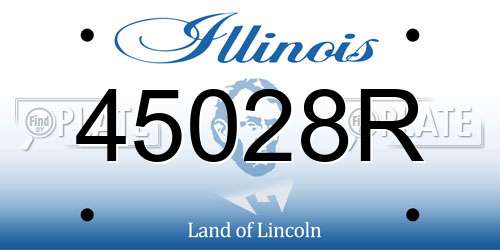45028R Illinois License Plate