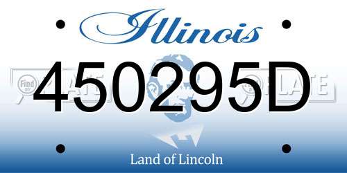 450295D Illinois License Plate