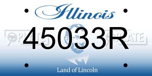 45033R Illinois License Plate
