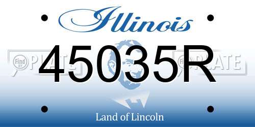 45035R Illinois License Plate