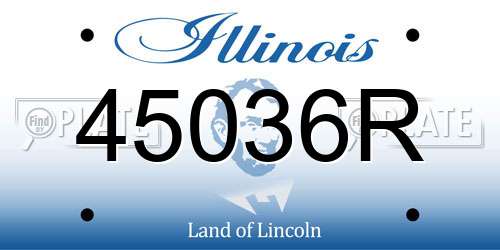 45036R Illinois License Plate