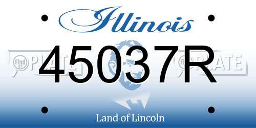 45037R Illinois License Plate
