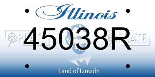45038R Illinois License Plate