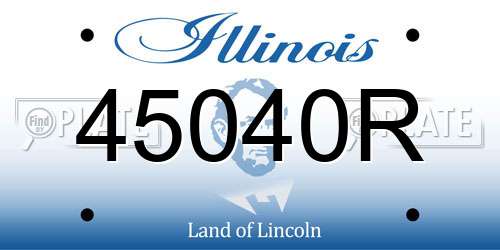 45040R Illinois License Plate