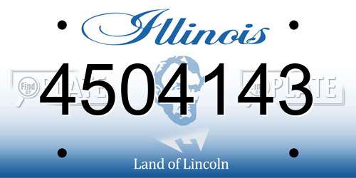 4504143 Illinois License Plate