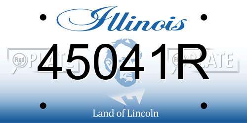 45041R Illinois License Plate
